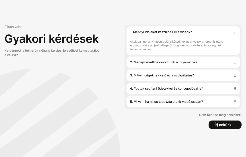 UX tervezés · Wireframe · UI design · Webdesign · WordPress fejlesztés · Motion design