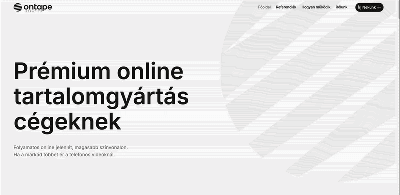 UX tervezés · Wireframe · UI design · Webdesign · WordPress fejlesztés · Motion design