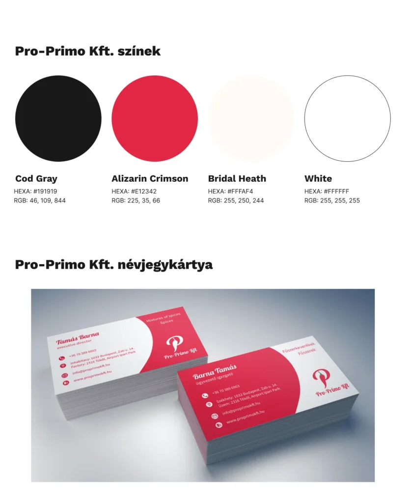 Webdesign és weboldal készítés fűszercégnek